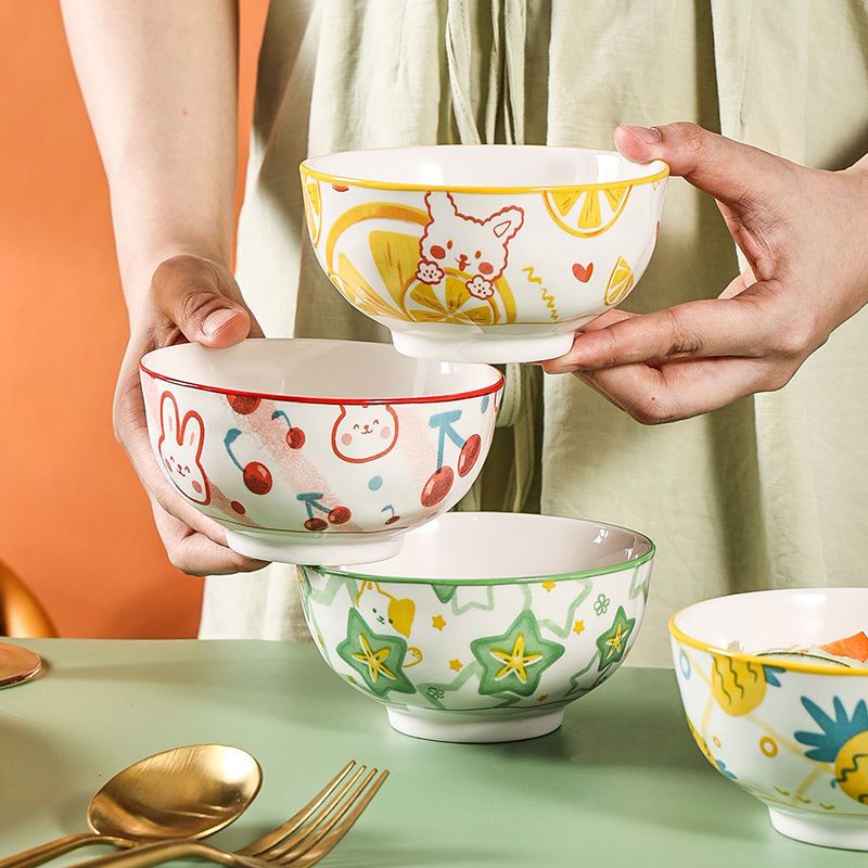 Set bát ăn cơm in hình dễ thương