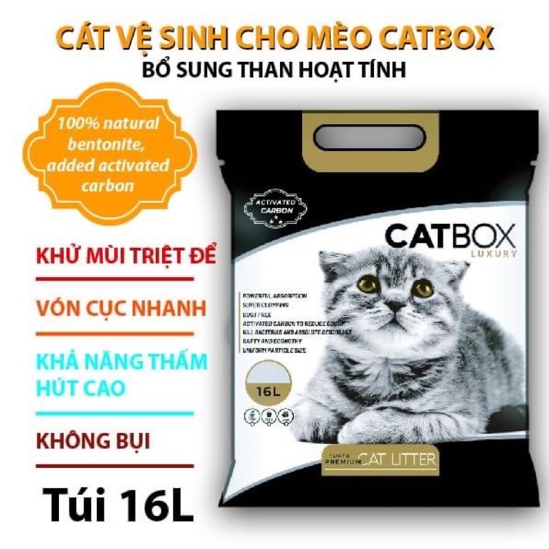 Cát vệ sinh CATBOX cho mèo 8L, 16L