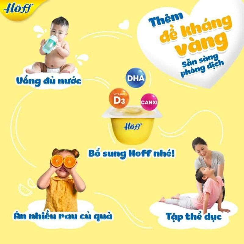 HOFF - VÁNG SỮA HOFF VỊ VANI, ÓC CHÓ, SỮA NON, HẠT DẺ (Lốc 4 hộp x 55g)