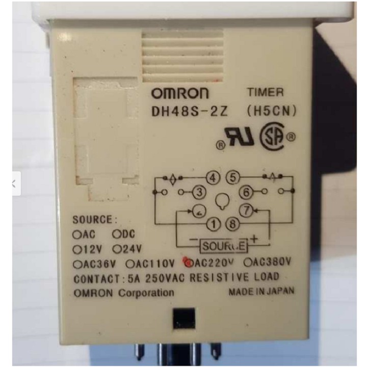 Rơle thời gian OMRON DH48S-2Z (kèm đế)