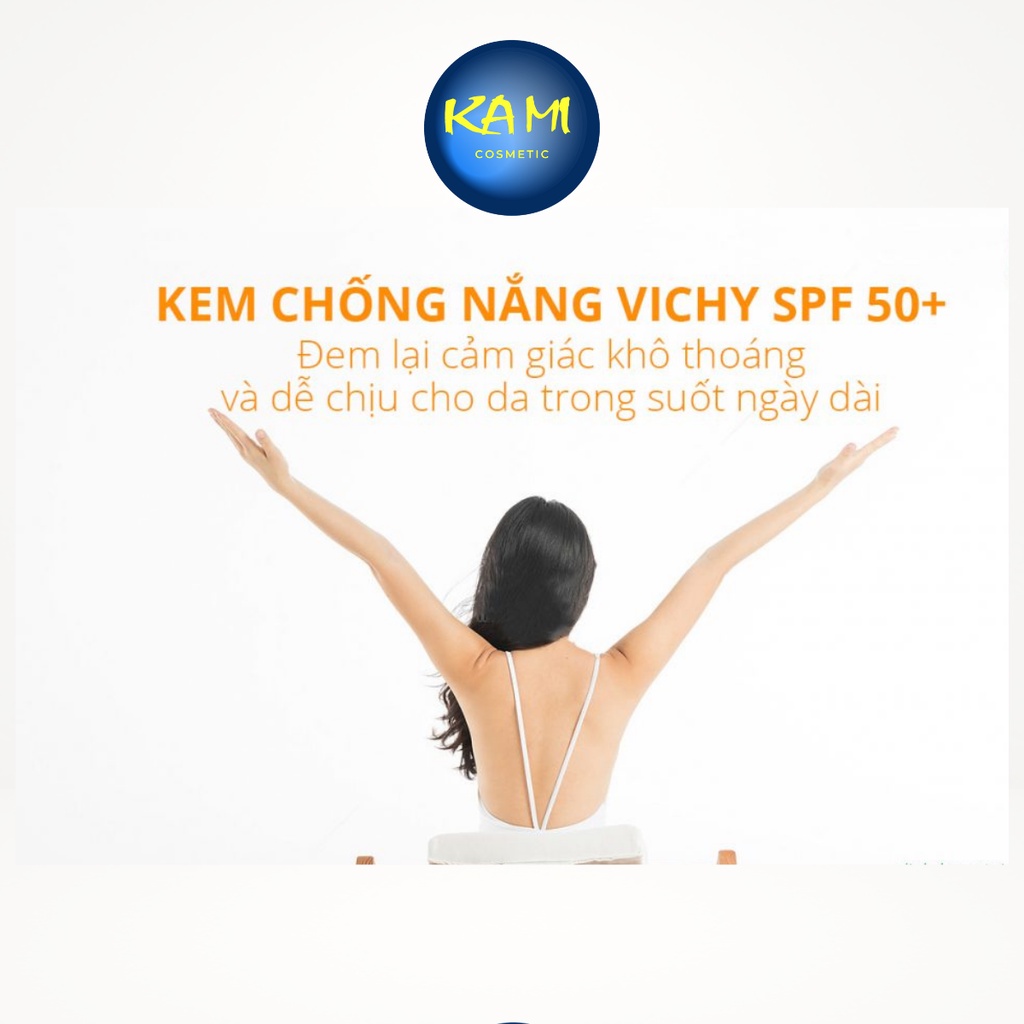 Kem Chống Năng VIchy 50ml, Xịt Chống Nắng Body Mặt, Kem Dưỡng Ẩm Trắng Da Suncream - KAMI