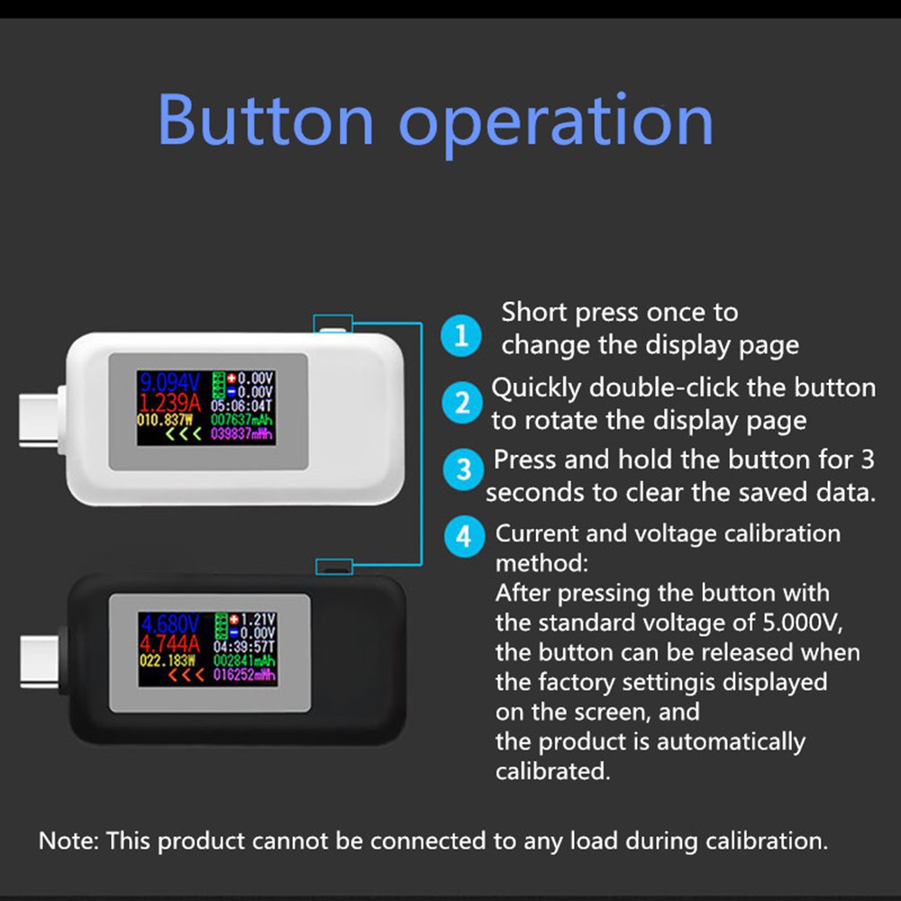 [NEW] USB tester / kiểm tra đo dòng điện, điện áp type C màn hình màu KEWEISI KWS-1902C