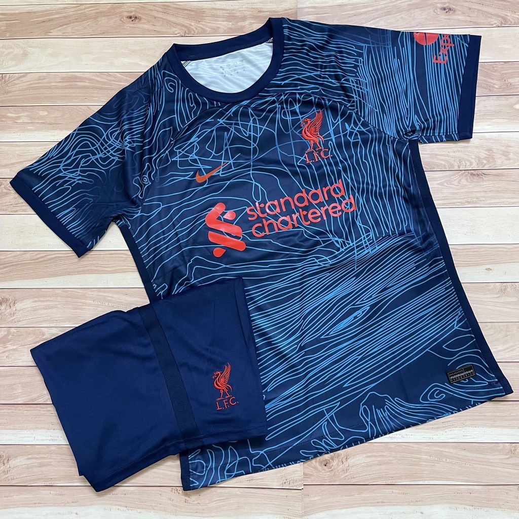 Áo Bóng Đá CLB Liverpool, Áo Đá Banh Liver 2022/2023 - Chuẩn Mẫu Thi Đấu - Vải Polyester Gai Thái Cao Cấp