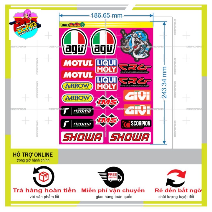 LOGO STICKER DÁN XE MÁY L 03 - DUNG DECAL