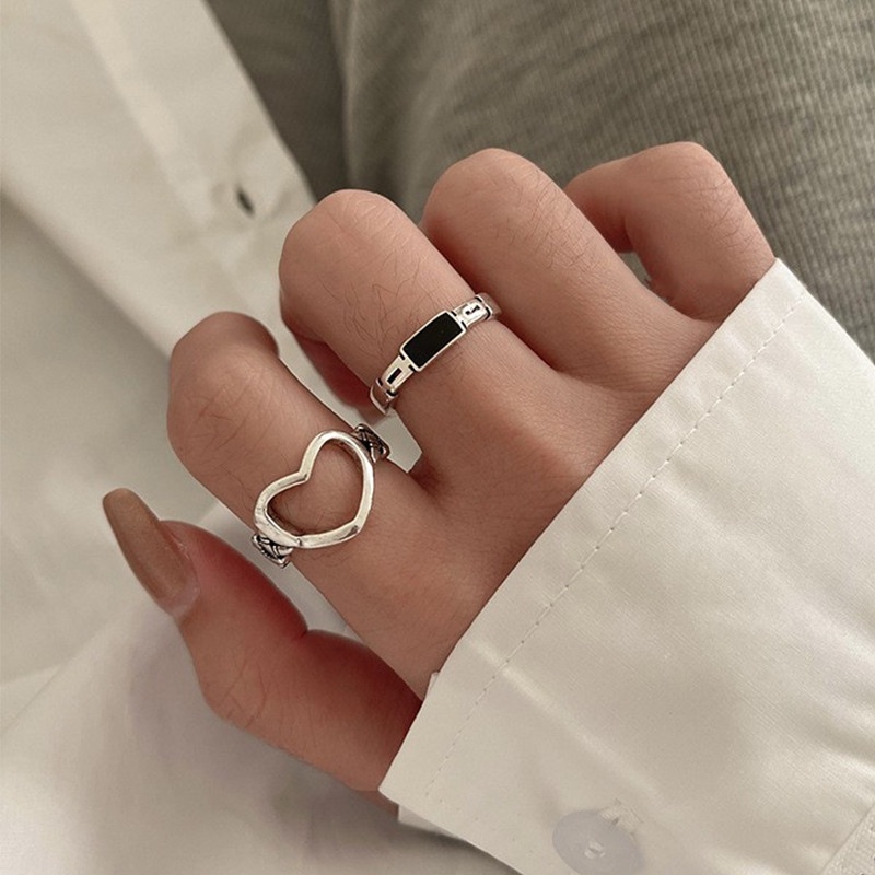 Nhẫn hỡ hình trái tim kiểu dáng thời trang cho nữ