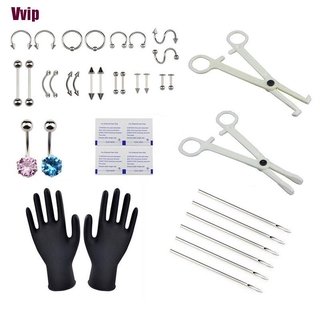 Bộ 38 Dụng Cụ Xỏ Khuyên Cơ Thể Chuyên Nghiệp