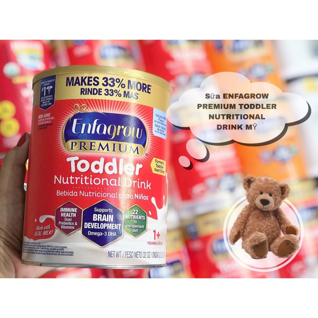 Sữa bột Enfagrow Premium toddler cho bé - Enfagrow nắp đỏ 680gr , 907gr , 1.04kg - Mỹ