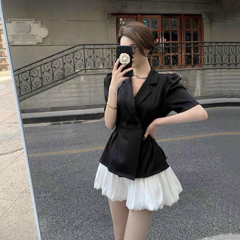 Sét áo vest kèm chân váy siêu hot
