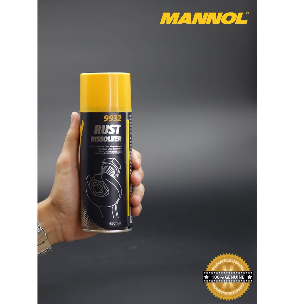 Làm Tan Nhanh Mọi Rỉ Sét Như Ốc Vít Bị Rỉ Sét Nặng MANNOL 9932 Rust Dissolver 450ML-Nhập khẩu Đức