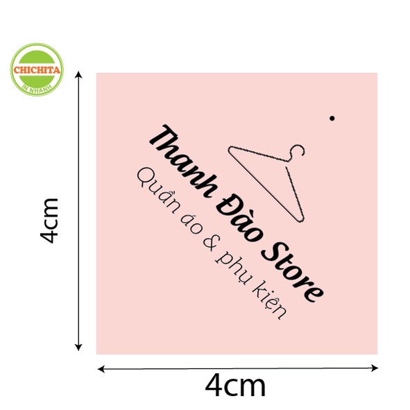 [Giá Tại Xưởng] Combo 1000 tag thiết kê - in theo yêu cầu kích thước 4x4 cm