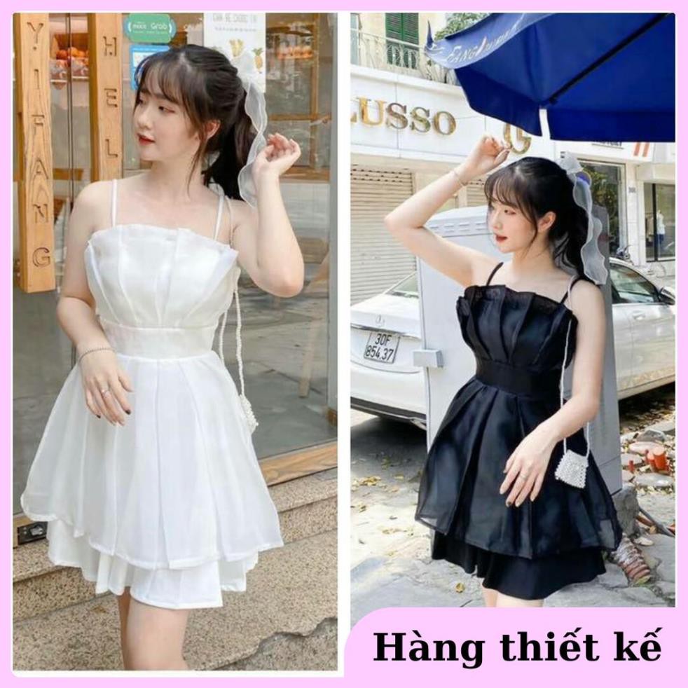 ( Hàng cao cấp ) Đầm dạo phố 2 dây xếp bèo ngực nhẹ nhàng, dễ thương - Yuri Dress