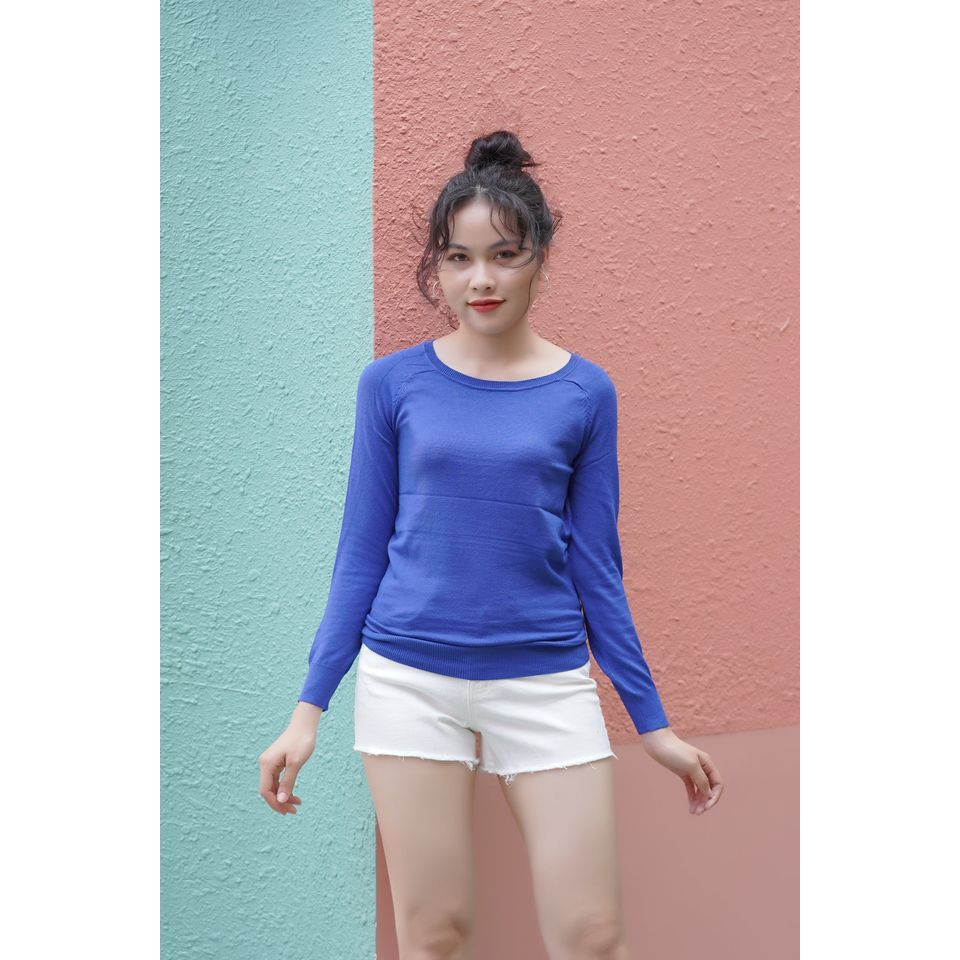 ÁO LEN CỔ TRÒN TRƠN TAY DÀI- NGÂN ROXY
