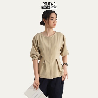 Áo sơ mi nữ polyester tay liền trơn form regular - routine 10f20shlw008