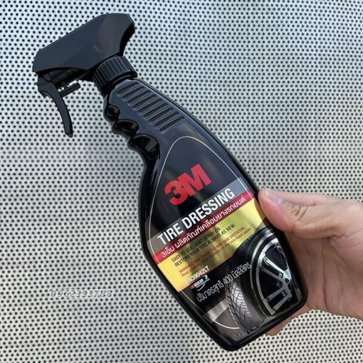 Chai xịt chăm sóc lốp phục hồi cao su - 3M Tire Dressing PN39042LT 400ml (Đen)