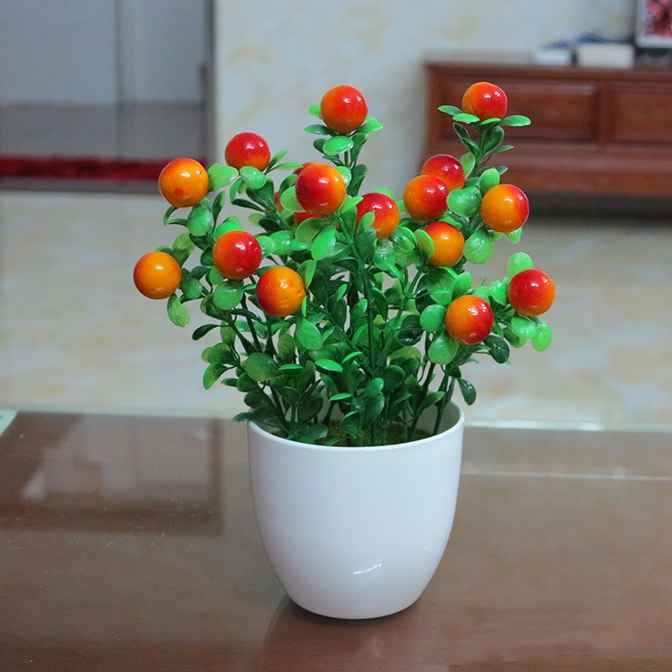 Chậu cây Cherry, Chậu Ớt giả trang trí