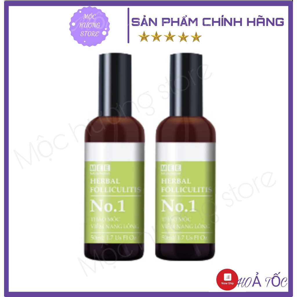 Combo 2 xịt viêm nang lông, viêm lỗ chân lông - Thảo mộc thiên nhiên MEE NATURAL 50ml