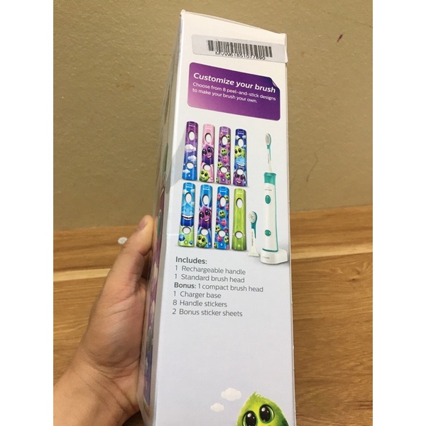 Bàn chải điện philip sonicare for kid hàng mỹ cho bé