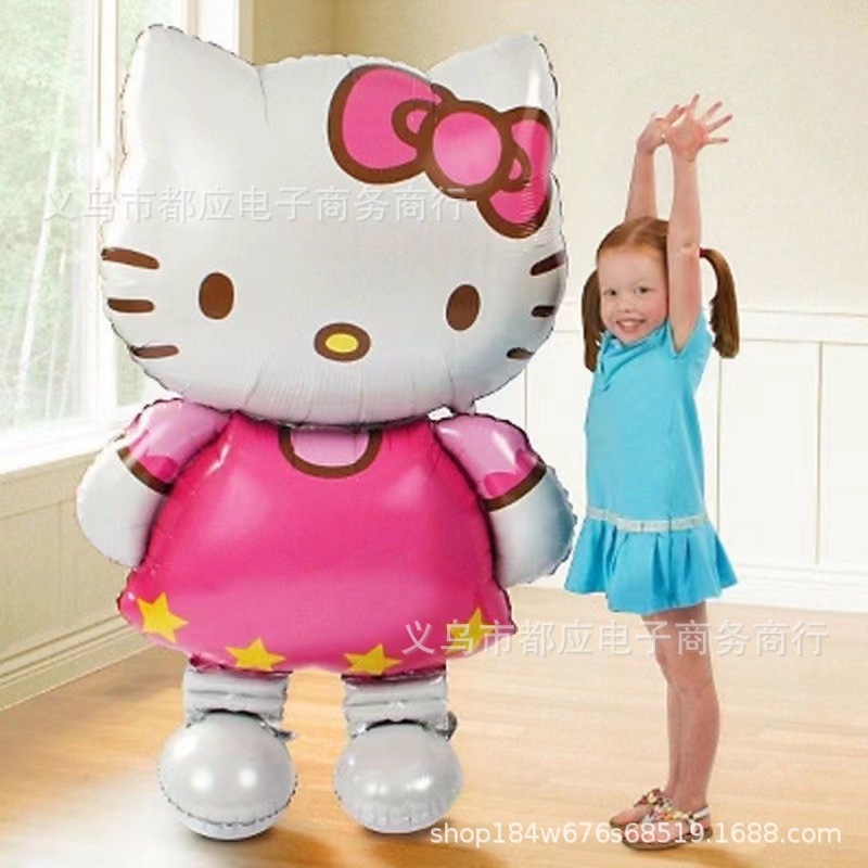 Bong Bóng Hello Kitty Khổng Lồ 116 * 68Cm Trang Trí Tiệc