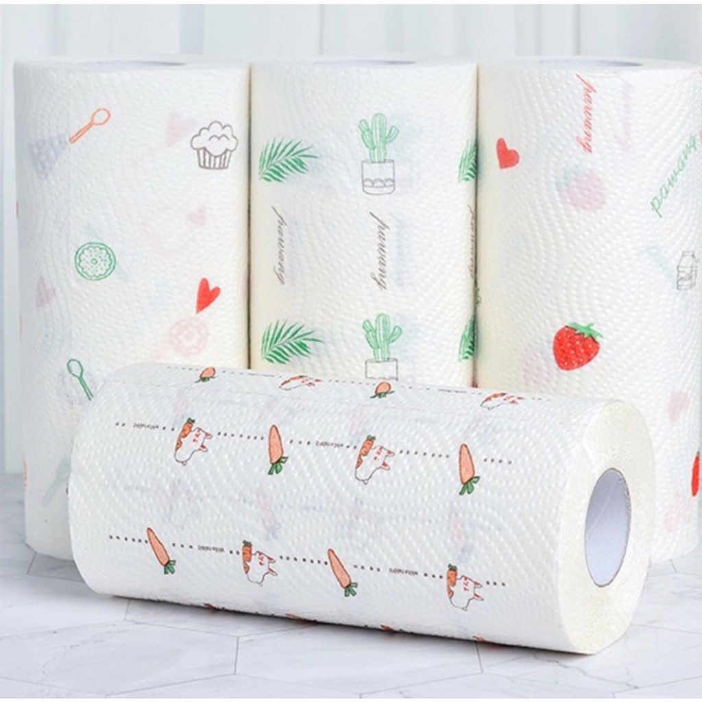 Giấy lau đa năng , giấy  lau bếp đa năng dạng cuộn màu trắng