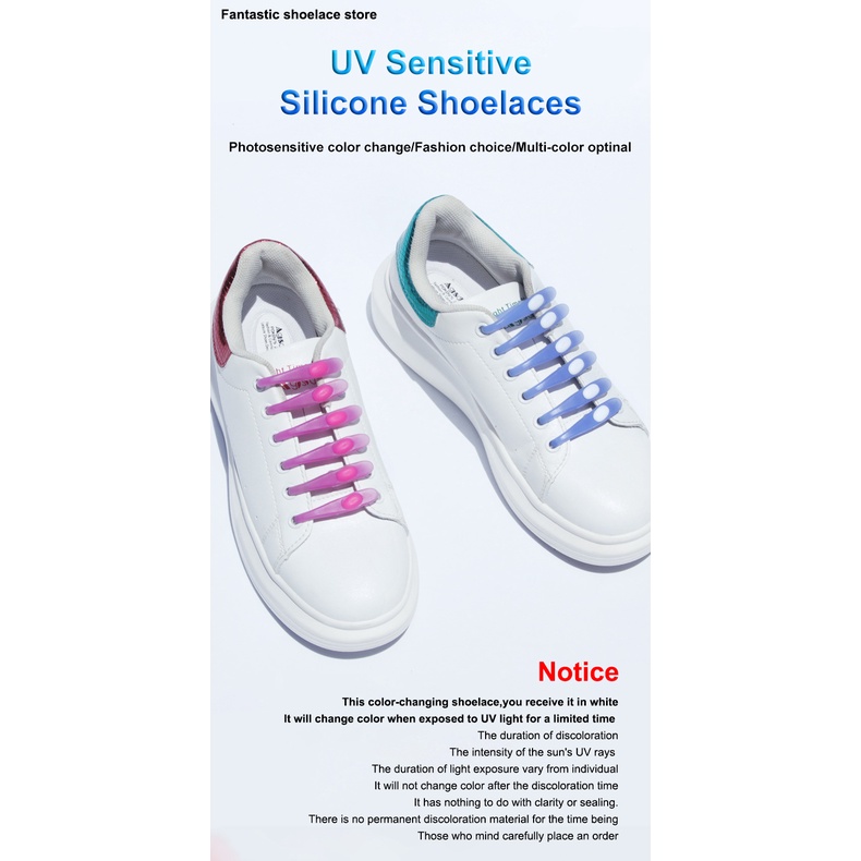 Set 14 Dây Giày Silicone Co Giãn Không Cần Buộc Dành Cho Nam Nữ
