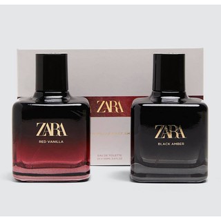 Nước hoa nữ Zara - Set 2 chai Red Vanilla và Black Amber 100ml
