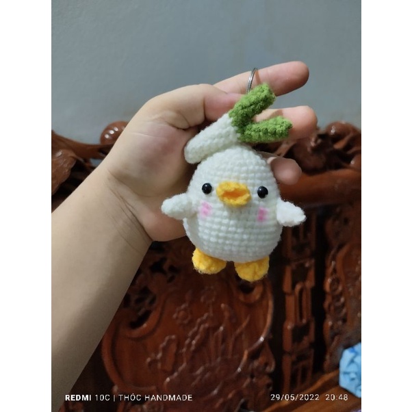 Móc khóa handmade, móc khóa hình vịt, thỏ, cún, bàn chân