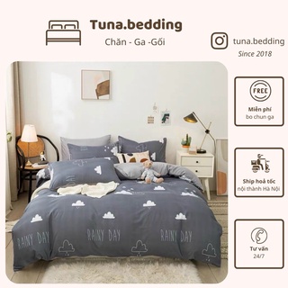 Bộ vỏ chăn ga gối - Cotton Poly Mây xám