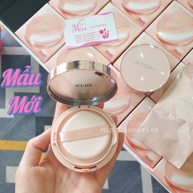 [Auth- Mẫu Mới] Phấn nước căng bóng da Clio Kill Cover Glow Cushion SPF50+ PA++++