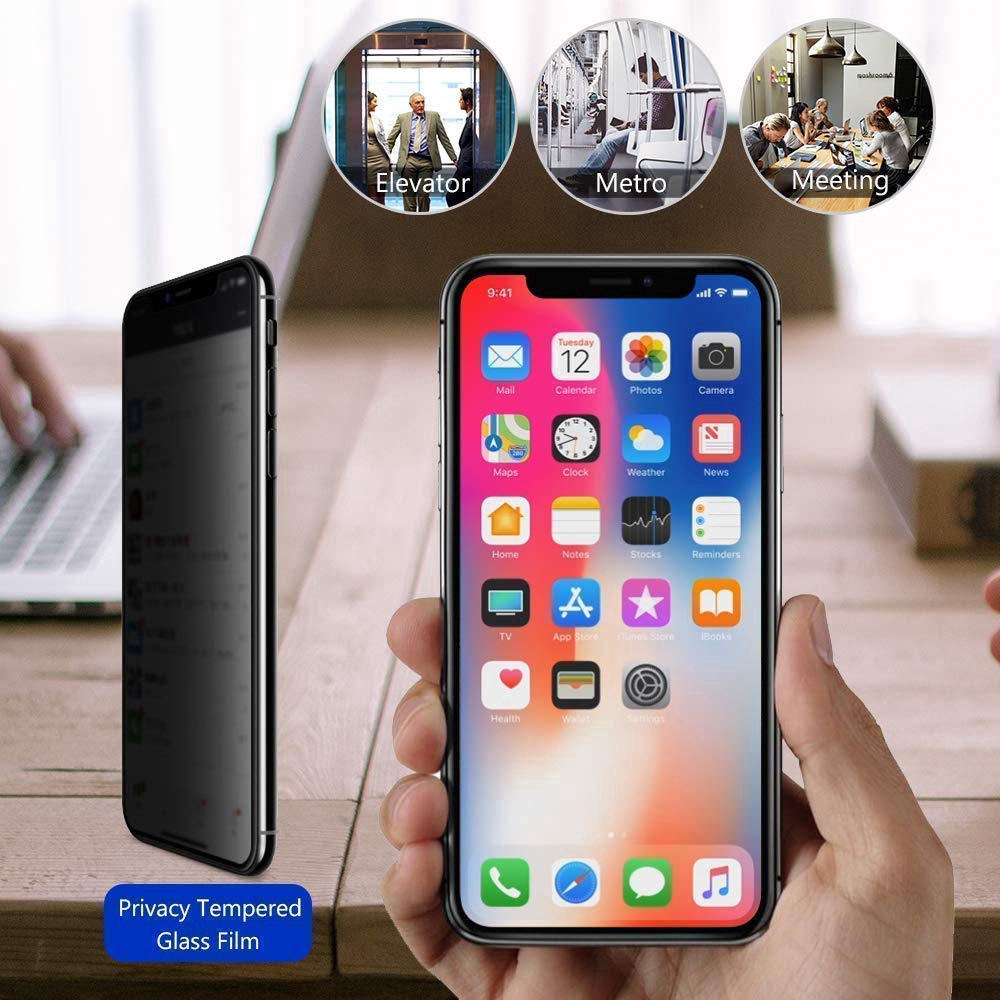 Kính cường lực bảo vệ màn hình chống vỡ chống nhìn trộm cho Iphone XS / XR / XS Max