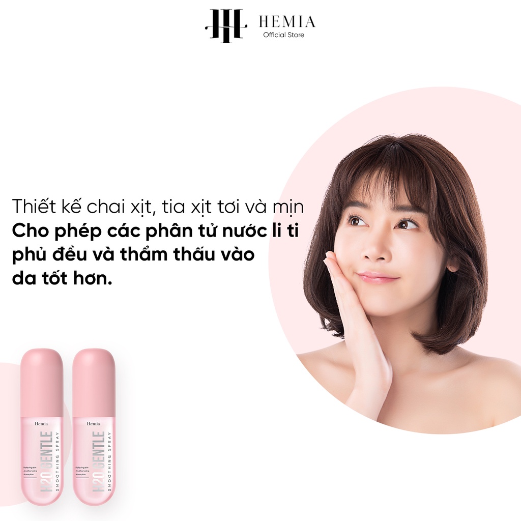 Xịt khoáng Hemia tinh chất cá tầm cấp ẩm dưỡng ẩm cho da khô da dầu mụn