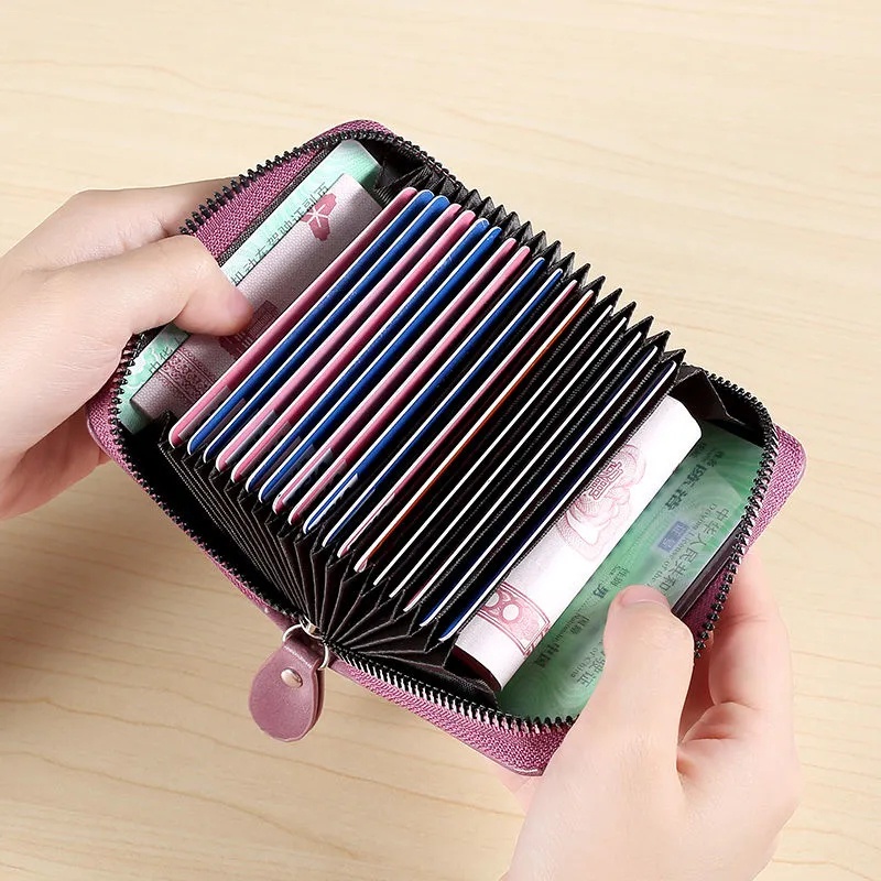 Ví Nhiều Ngăn Đựng Thẻ Siêu Mỏng Chống Khử Từ bp064 Cho Nữ