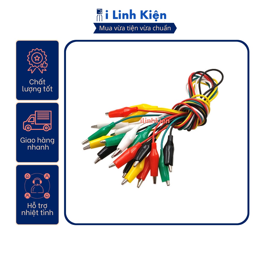 Dây kẹp cá sấu nhỏ 26mm loại tốt dài 50cm