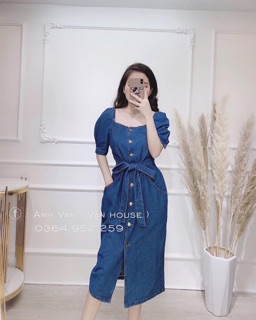 ĐẦM JEANS CỔ U