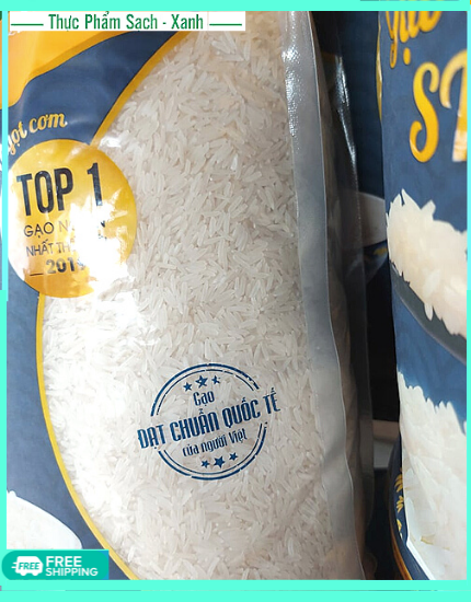 Gạo Thơm ST25 Túi 5kg TOP 1 Gạo Ngon Nhất Thế Giới ( thơm, dẻo, ngọt cơm )