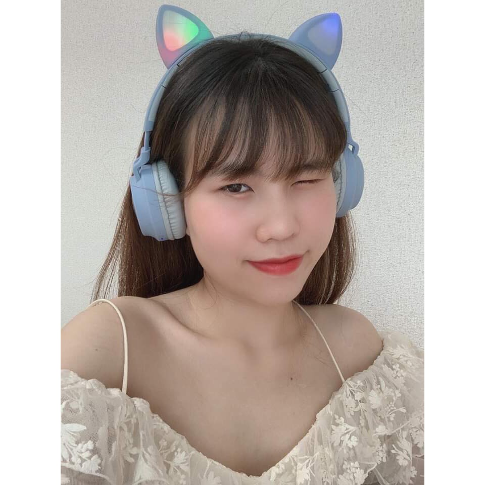 Tai Nghe Mèo Bluetooth Cao Cấp, Headphone Tai Mèo Đáng Yêu, Có Mic, Chống Ồn - Bảo Hành 12 Tháng. | BigBuy360 - bigbuy360.vn