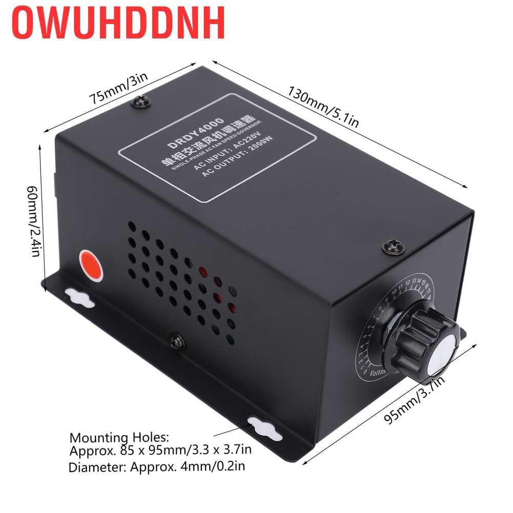 SPEEDS Bộ Điều Khiển Tốc Độ Quạt Đơn Gắn Trần Nhà Drdy4000 220v