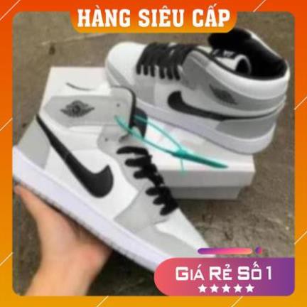 Giầy Jordan 1 xám trắng cao cổ hàng đẹp gía rẻ fullbox