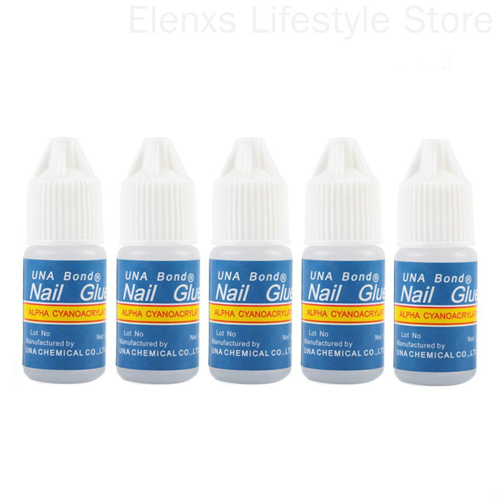 [Hàng mới về] Bộ 5 lọ keo dán móng tay giả 3g chuyên dụng cho làm móng nghệ thuật
