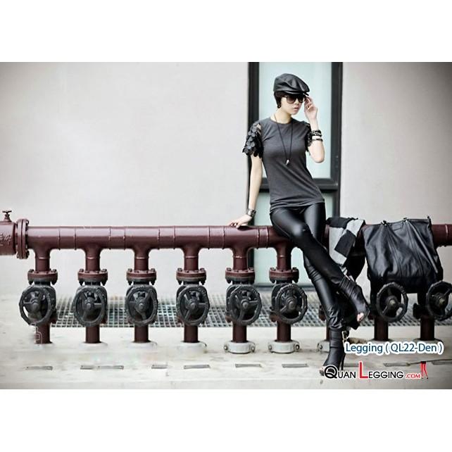 Quần legging giả màu đen da [QL22Den] | BigBuy360 - bigbuy360.vn