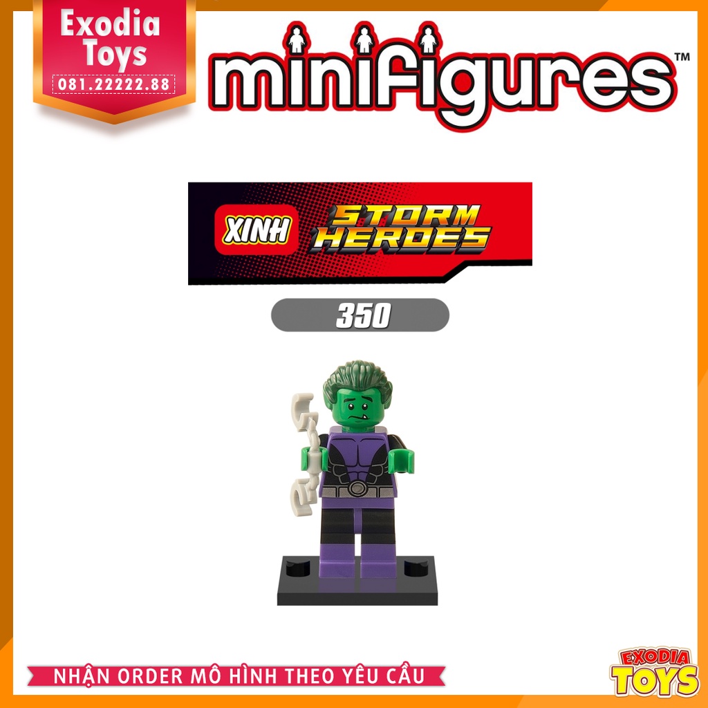 Xếp hình minifigure nhân vật siêu anh hùng Teen Titans - Đồ chơi lắp ghép sáng tạo - X0126