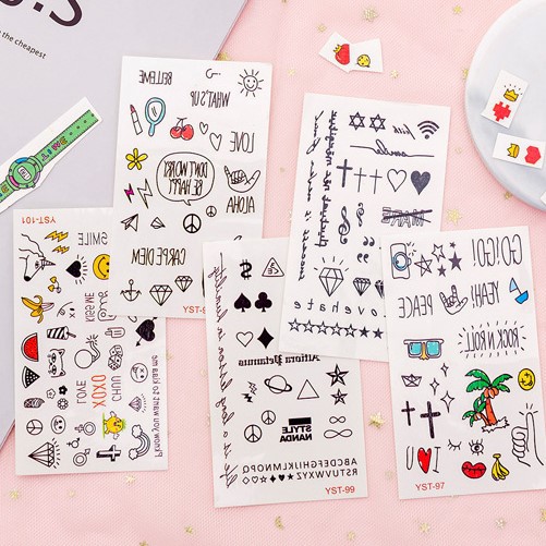 Hình xăm dán tạm thời Pison dễ thương, hình dán cute trang trí đáng yêu giá rẻ - 1 tấm