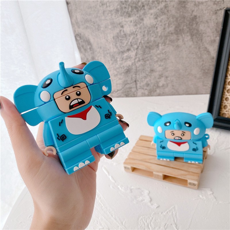 Lego Vỏ Bảo Vệ Hộp Đựng Tai Nghe Airpods Hình Chú Voi Đáng Yêu