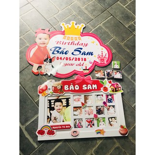 Khung ảnh 12 tháng cho bé gái