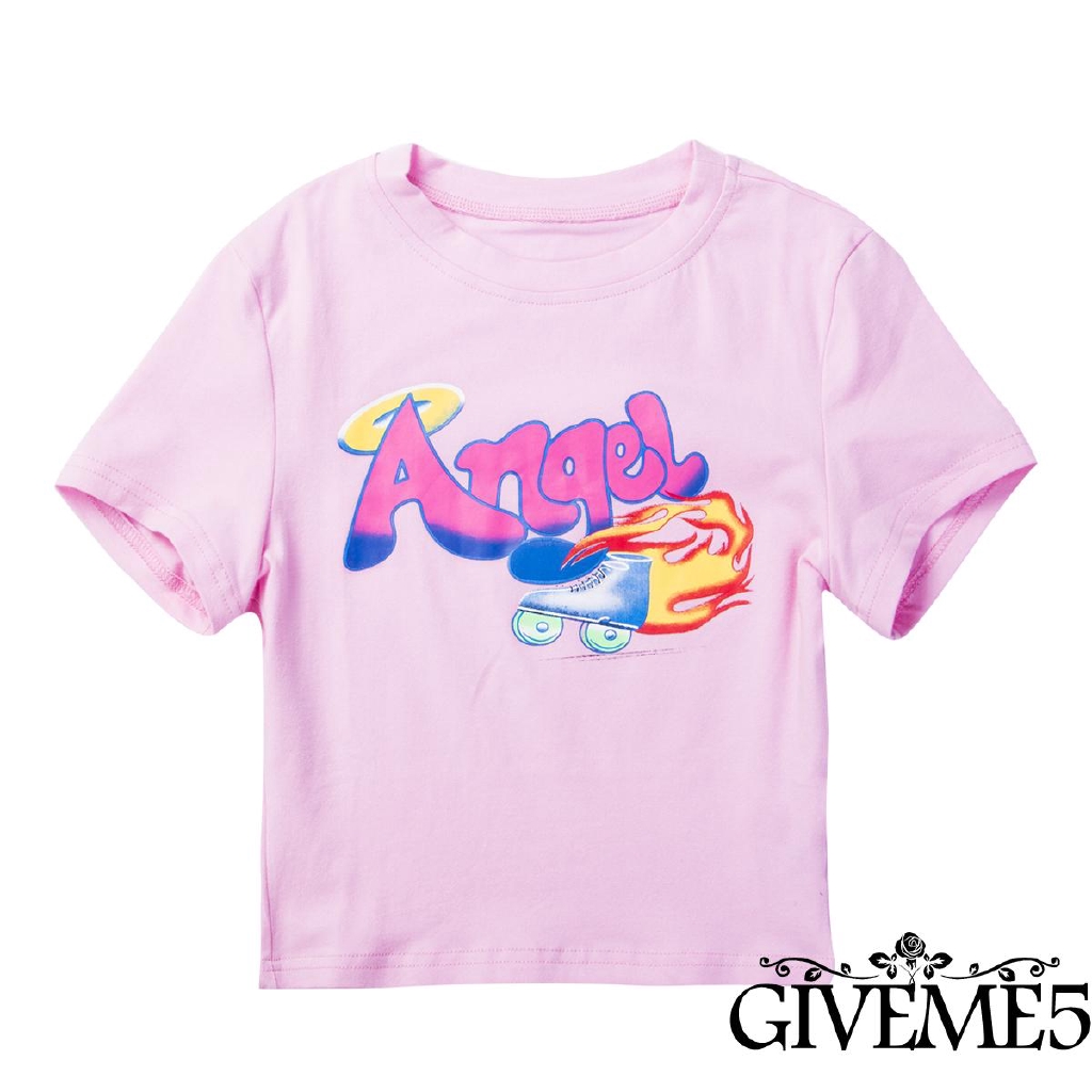 Áo thun lửng ngắn tay thời trang mùa hè dành cho nữ