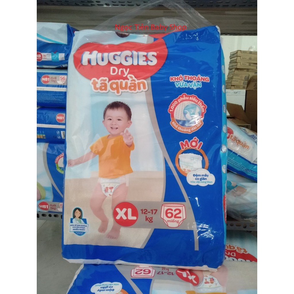 Bỉm quần/dán HUGGIES size M74, L68, XL62, XXL56 hàng chính hãng