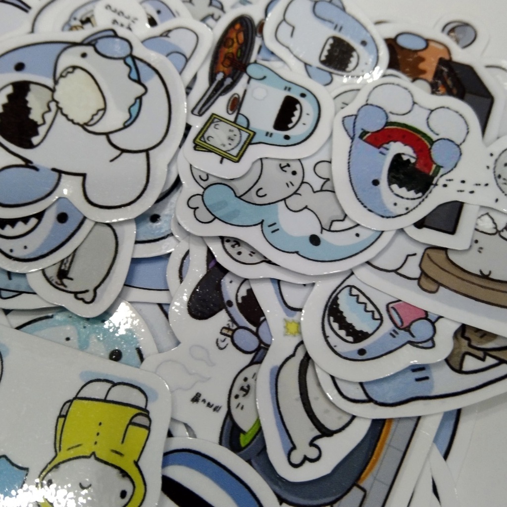 Sticker/ Hình dán cá Mập Nhật Bản