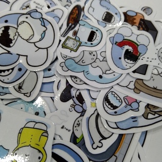 Sticker/ Hình dán cá Mập Nhật Bản (Combo 60 stickers)