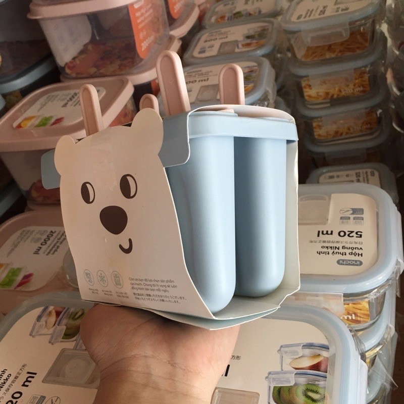 Khuôn Làm Kem Kari, Khuôn Kem Inochi - Việt Nhật Chính Hãng Có Que Cho Bé Nhựa Nguyên Sinh An Toàn (MS0129)