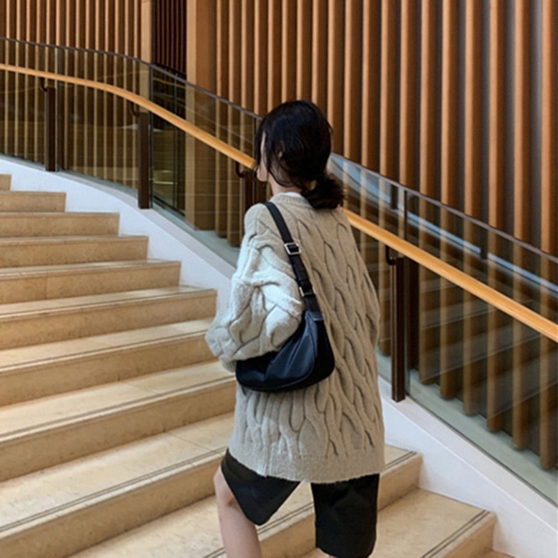 Túi đeo dưới cánh tay IELGY bằng vải oxford phong cách retro dễ phối đồ dành cho nữ