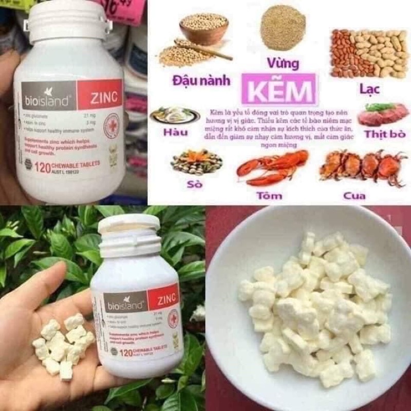 Kẽm Bioisland 120 viên của Úc (cho bé từ 1y+)